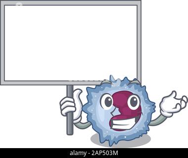 Une jolie photo de cellules monocytes cute cartoon character apporter un conseil Illustration de Vecteur