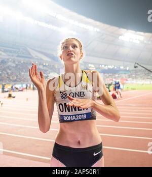 Doha, Katar. Sep 30, 2019. Imke ONNEN (Allemagne/9e place), geste geste saut en hauteur finale femmes, sur 30.09.2019 Championnats du monde d'athlétisme 2019 à Doha/Qatar, à partir de la 27.09. - 10.10.2019. Â | Conditions de crédit dans le monde entier : dpa/Alamy Live News Banque D'Images