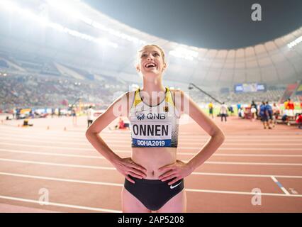 Doha, Katar. Sep 30, 2019. Imke ONNEN (Allemagne/9e place) saut en hauteur finale de la femme, le 30.09.2019 Championnats du monde d'athlétisme 2019 à Doha/Qatar, à partir de la 27.09. - 10.10.2019. Â | Conditions de crédit dans le monde entier : dpa/Alamy Live News Banque D'Images