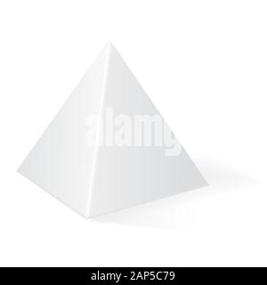 Pyramide. Forme géométrique 3D Illustration de Vecteur