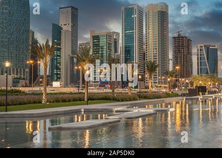 La Corniche à Doha Qatar Banque D'Images