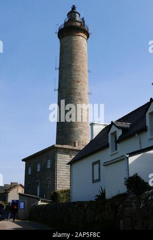 Ile de Batz, le phare, Finistère, Bretagne, France, Europe Banque D'Images