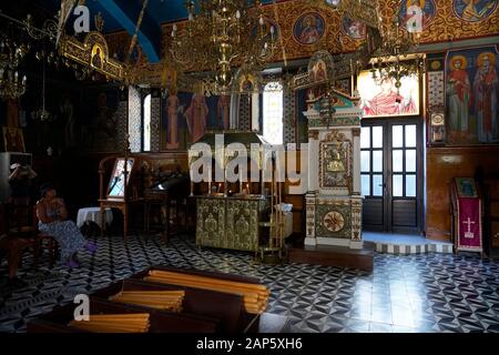 Monastère Kathara, Ithaca ou île Ithaka, Mer Ionienne, Grèce, Europe Banque D'Images