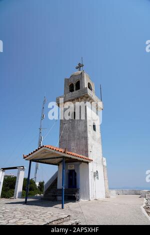 Monastère Kathara, Ithaca ou île Ithaka, Mer Ionienne, Grèce, Europe Banque D'Images