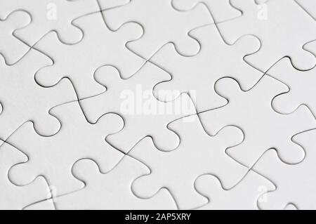 Puzzle blanc vide gros plan Banque D'Images