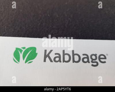 Close-up de logo pour petite entreprise prêteur Kabbage sur surface noire, le 10 janvier 2020. () Banque D'Images