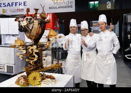 Chine wons la Coupe du Monde 2020 à Paris Boulangerie - EUROPAIN salon international - 14 janvier 2020 Banque D'Images