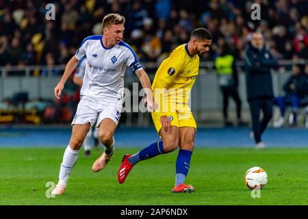 Kiev - Mars 29, 2019 : Ruben Loftus-Cheek 12. Dynamo Kiev - Londres Chelsea. L'UEFA Europe League. Stade Olympiyskiy NSC Banque D'Images