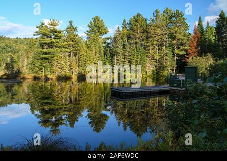 Parc national de la Mauricie paysage typique au début de l'automne, province de Québec, CANADA. Banque D'Images