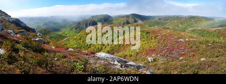 Vue panoramique du Parc national des Grands-Jardins, province de Québec, CANADA. Banque D'Images