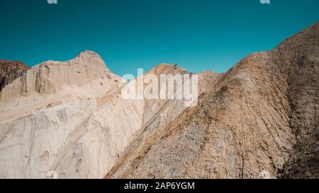 Le célèbre Zabriskie point dans le parc national de la Vallée de la mort, Californie, États-Unis Banque D'Images