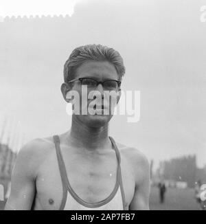 3000m Steeple Chase messieurs. Verkade gagnant Date : 24 septembre 1961 Nom de l'établissement : Verkade Banque D'Images