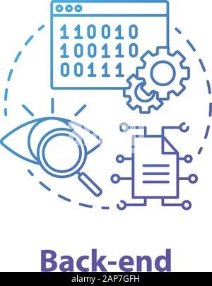 Concept d'arrière-plan. Kit de développement logiciel idée fine ligne illustration. L'orchestration de services. La programmation et le codage. Il projet. Les données numériques. Illustration de Vecteur