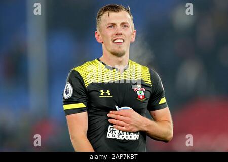 Londres, ANGLETERRE - 21 janvier le milieu de terrain de Southampton James Ward-Prowse au cours de la Premier League match entre Southampton et Crystal Palace à Selhurst Park, Londres, le mardi 21 janvier 2020. (Crédit : Jon Bromley | MI News) usage éditorial uniquement. Crédit : MI News & Sport /Alamy Live News Banque D'Images