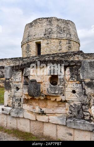 Mayapan, site archéologique maya, Yucatan. Le Mexique Banque D'Images