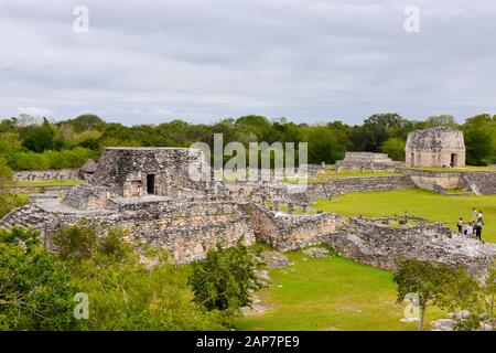 Mayapan, site archéologique maya, Yucatan. Le Mexique Banque D'Images