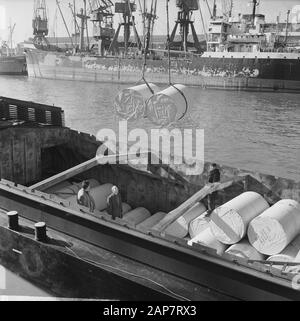 Le Port De Rotterdam Date : 22 Avril 1964 Lieu : Rotterdam, Zuid-Holland Mots Clés : Ports Banque D'Images