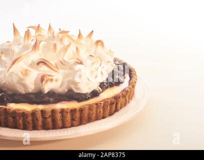 Tarte Aux Bleuets Au Citron Banque D'Images