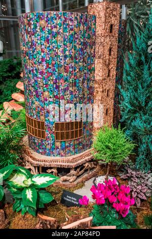 Modèle de l'hôpital Helen Devos Childrens dans le jardin du train aux jardins Frederik Meijer Banque D'Images