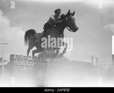 Bereden police Amsterdam 50 ans épreuves de dressage Date: 18 juin 1950 lieu: Amsterdam, Noord-Holland mots clés: Police, chevaux Banque D'Images