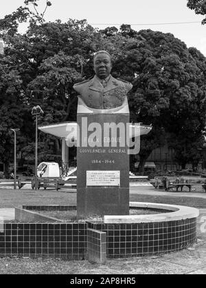 Pointe-A-Pitre, Guadeloupe - 14 décembre 2018 : place de la Victoire, buste de Felix Eboue à Pointe-A-Pitre, Guadeloupe, une région d'outre-mer de France, Banque D'Images