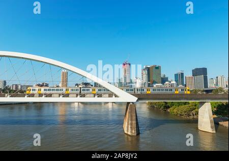 Horizon De Central Business District (Cbd) Et Brisbane River, Brisbane, Queensland, Australie Banque D'Images