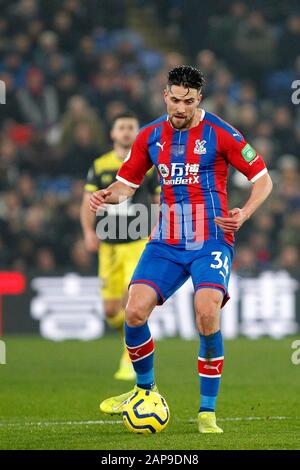 Londres, Royaume-Uni. 21 janvier 2020. Martin Kelly de Crystal Palace lors du match de la Premier League entre Crystal Palace et Southampton à Selhurst Park, Londres, Angleterre, le 21 janvier 2020. Photo De Carlton Myrie. Utilisation éditoriale uniquement, licence requise pour une utilisation commerciale. Aucune utilisation dans les Paris, les jeux ou une seule publication de club/ligue/joueur. Crédit: Uk Sports Pics Ltd/Alay Live News Banque D'Images