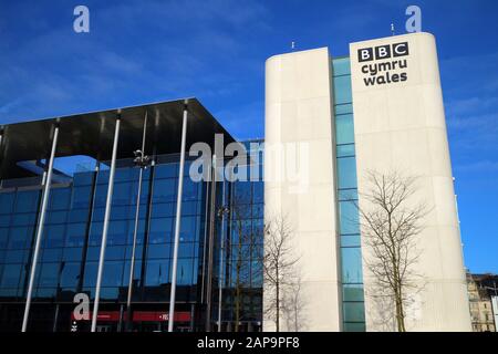 Bureaux de la nouvelle BBC Cymru Wales dans le centre de Cardiff Banque D'Images