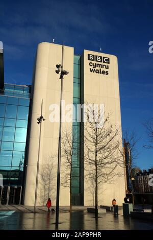 Bureaux de la nouvelle BBC Cymru Wales dans le centre de Cardiff Banque D'Images