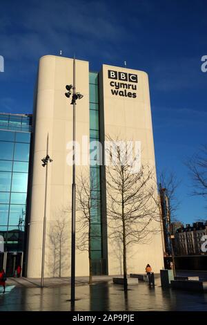 Bureaux de la nouvelle BBC Cymru Wales dans le centre de Cardiff Banque D'Images