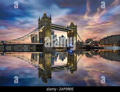 Tower Bridge, Londres, Royaume-Uni Banque D'Images