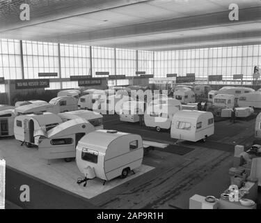 46ème exposition RAI car and Caravan, Caravan Date : 5 février 1963 lieu : Amsterdam, Noord-Holland mots clés : CARANS Banque D'Images