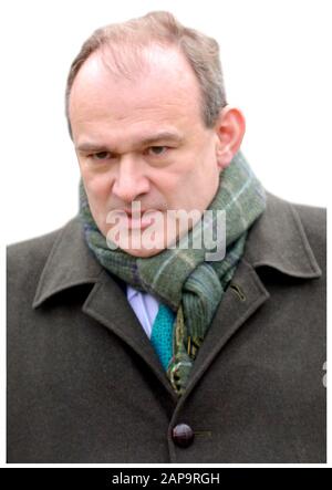 Ed Davey MP (LibDem : Kingston et Surbiton) sur College Green, Westminster, 29 janv. 2019 Banque D'Images