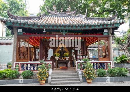 Six Banyan Tree temple Guangzhou voyage destination jour Bouddhiste Banque D'Images