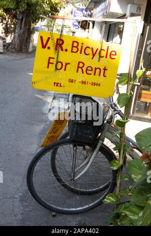 Location de vélos, Chiang Mai Thaïlande Banque D'Images