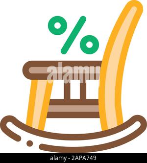 Rocking Chair Icon Vector Illustration Contour Illustration de Vecteur