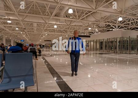 Addis-Abeba, Ethiopie. Décembre 2019. Intérieur du terminal du département à l'aéroport international de Bole, Addis-Abeba, Ethiopie. Banque D'Images