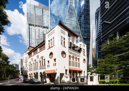 Architecture De L'Église Méthodiste Chinoise Le Long De La Rue Telok Ayer. Singapour Banque D'Images