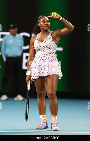 Melbourne, Australie. 22 janvier 2019. Serena Williams, des États-Unis, remporte le deuxième match rond à l'ATP Australian Open 2020 à Melbourne Park, Melbourne, Australie, le 22 janvier 2020. Photo De Peter Dovgan. Crédit: Uk Sports Pics Ltd/Alay Live News Banque D'Images