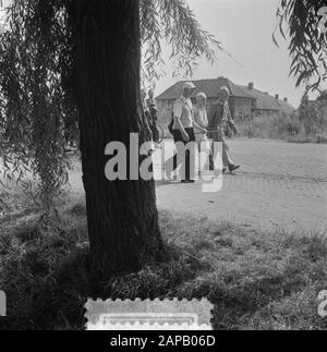 Premier jour Vierdaagse Lenk div. Clignote Date : 22 juillet 1952 lieu : Nijmegen mots clés : marcheurs Banque D'Images