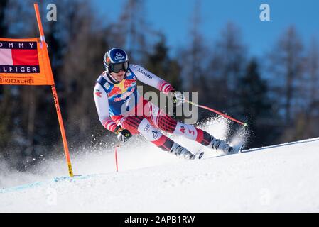 Matthias Mayer d'Autriche à l'Alpin de ski: 80. Course Hahnenkamm 2020 - Audi FIS Alpine ski World Cup - entraînement de descente pour Homme sur le Streif le 22 janvier 2020 à Kitzbuehel, AUTRICHE. (Photo de Horst Ettensberger/ESPA-Images) Banque D'Images