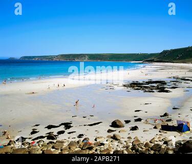 Whitesands Beach, Sennen Près De Land'S End, Cornwall. Banque D'Images