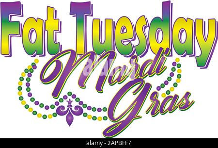 Fat Mardi Mardi Mardi Mardi Mardi Gras Bannière Banque D'Images