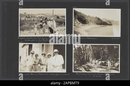 Album photo Fisherman: Dutch East Indies, China, Japon, Pays-Bas, Suisse, 1930 Description: Albumblad avec quatre photos. En haut à gauche : l'irrigation fonctionne à Solo ; Jenny visser-Hooft et le chien Patiala avec le couple de Gruyter et l'ingénieur en chef ; en bas à gauche : Jenny visser-Hooft avec le couple de Gruyter (à gauche d'elle) à Solo ; en haut à droite : un lac au-dessus de Madioen sur Java ; en bas à gauche : La voiture Des Pêcheurs sur un bossweg boven Madioen Date: 1930/10/10 lieu: Indonésie, Java, Madioen, Hollandais East Indies, Solo mots clés: Voitures, lacs, génie hydraulique personnel: Gruijter, P. de, visser-Hoof Banque D'Images