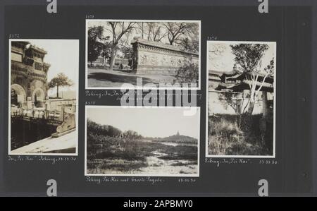 Album photo Fisherman: Dutch East Indies, Chine, Japon, Pays-Bas, Suisse, 1930 Description: Albumblad avec quatre photos à L'Î.-P.-É. Hai à Beijing Date: 1930/11/13 lieu: Chine, Beijing mots clés: Temples Banque D'Images