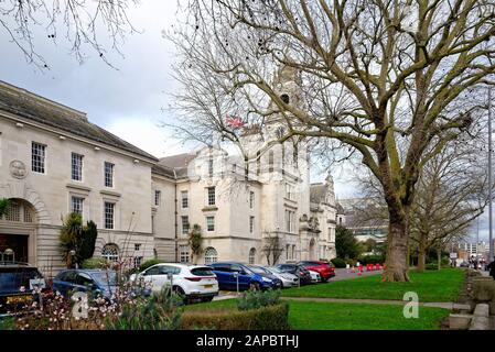 Extérieur De Surrey County Hall, Penrhyn Road, Kingston On Thames, Surrey Angleterre Royaume-Uni Banque D'Images