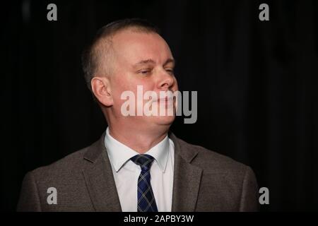 Pologne, CZESTOCHOWA- 4 janvier 2020: Portrait de Tomasz Siemoniak, politicien polonais, candidat pour le président de Platforma Obywatelska (plate-forme civique) Banque D'Images