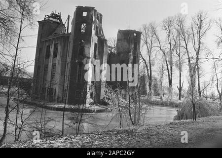 Château du XVIIe siècle Heemstede te Houten brûlé hier Date: 11 janvier 1987 lieu: Bois mots clés: Feux, châteaux, ruines Banque D'Images