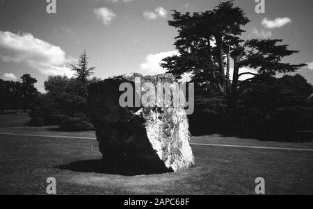 terrain de la maison majestueuse angleterre royaume-uni - tourné sur le film noir et blanc Banque D'Images