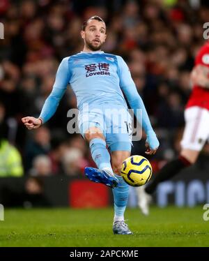 Jay Rodriguez de Burnley en action lors du match de la Premier League à Old Trafford, Manchester. Banque D'Images